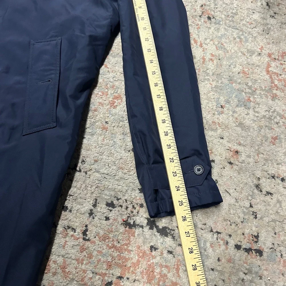 Polo Ralph Lauren Car Coat Men Large Navy Blue Commuter Front Shell Jacket